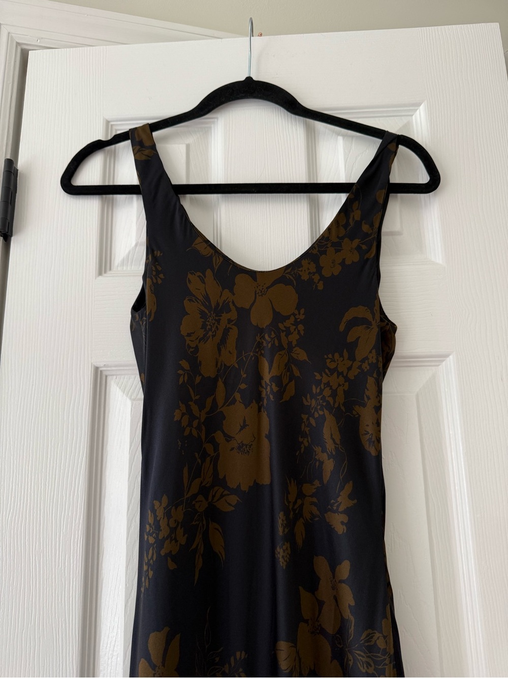 Reformation Annabelle Silk Floral Gown Maxi Dress Night Garden Black Brown - Picture 6 of 11